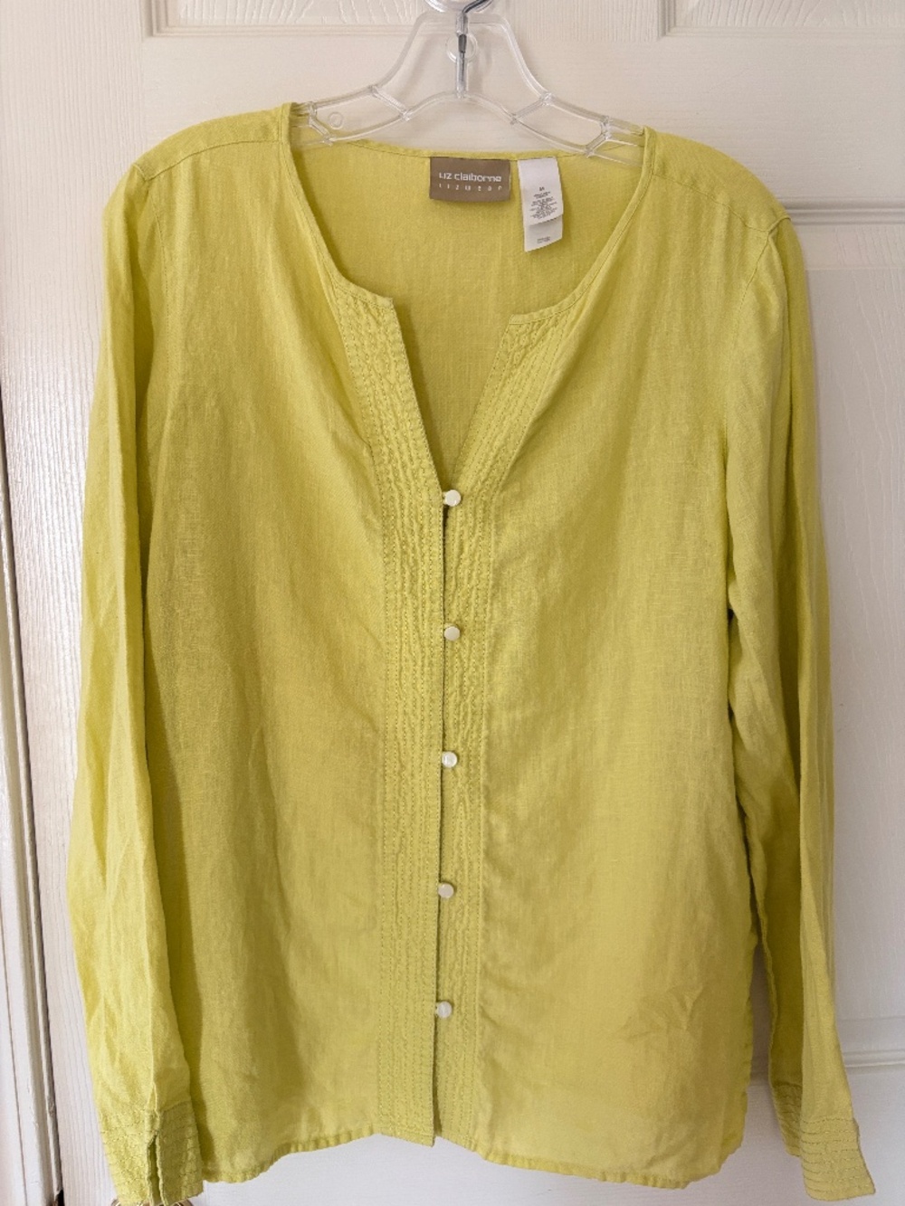 100% Linen Liz Claiborne tunic.